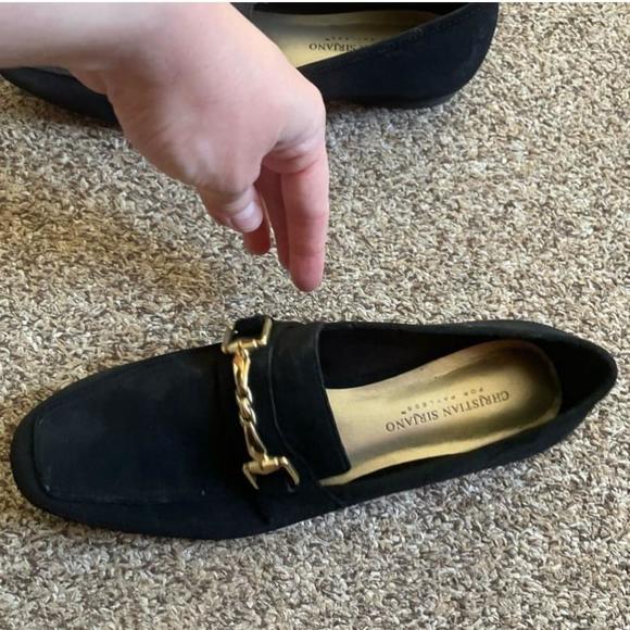 Women's Christian Siriano Black Suede Loafers Size 7.5 - Picture 3 of 7